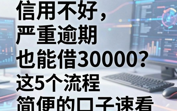 信用不好严重逾期也能借30000?这5个流程简便的口子速看