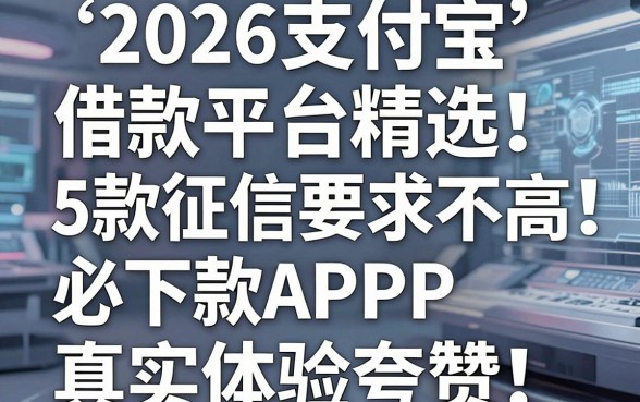2026支付宝借款平台精选:5款征信要求不高、必下款APP真实体验夸赞