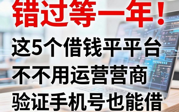 错过等一年！这5个借钱平台不用运营商验证手机号也能借