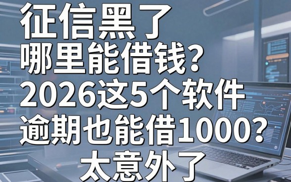 征信黑了哪里能借钱?2026这5个软件逾期也能借1000,太意外了