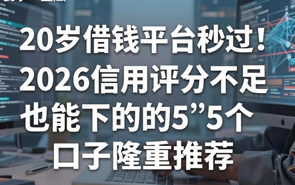 20岁借钱平台秒过!2026信用评分不足也能下的5个口子隆重推荐