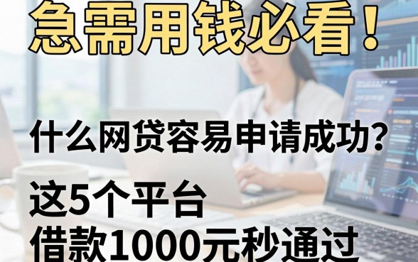 急需用钱必看!什么网贷容易申请成功?这5个平台借款1000元秒通过