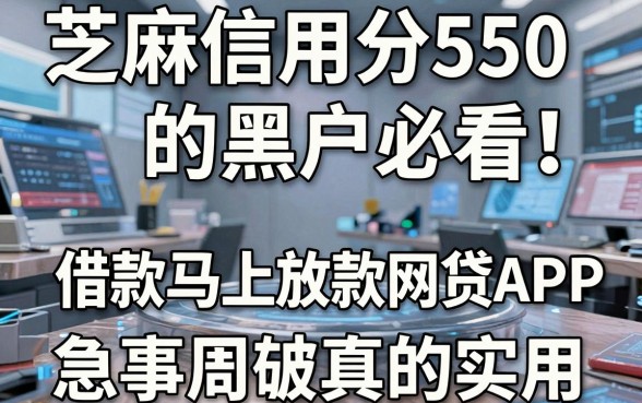 芝麻信用分550的黑户必看!这几家借款马上放款的网贷APP,急事周转真的实用