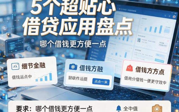 5个超贴心借贷应用盘点，哪个借钱更方便一点？