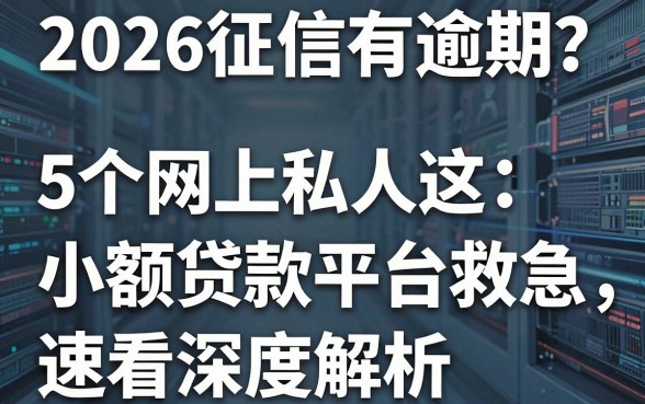 2026征信有逾期?这5个网上私人小额贷款平台救急,速看深度解析!