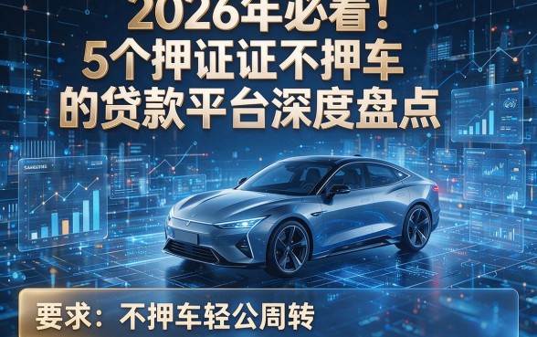 2026年必看!5个押证不押车的贷款平台深度盘点,不押车轻松周转