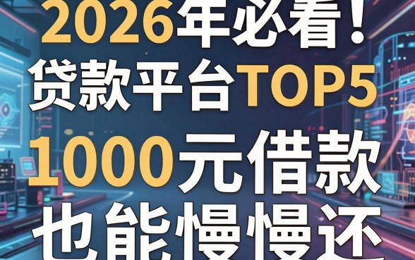 2026年必看！最长分36期的贷款平台TOP5，1000元借款也能慢慢还