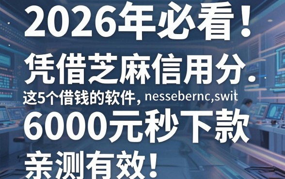 2026年必看!这5个凭借芝麻信用分借钱的软件,6000元秒下款亲测有效