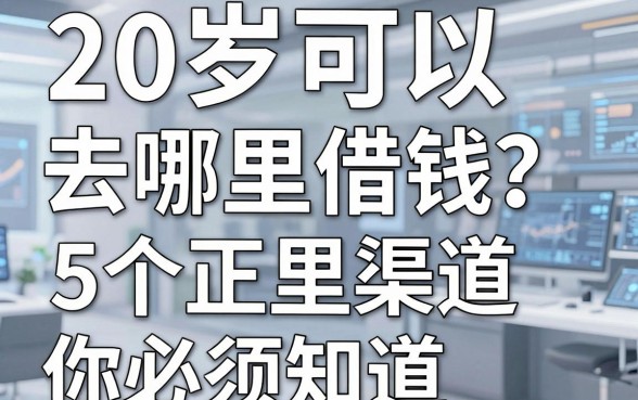 20岁可以去哪里借钱？这5个正规渠道你必须知道！
