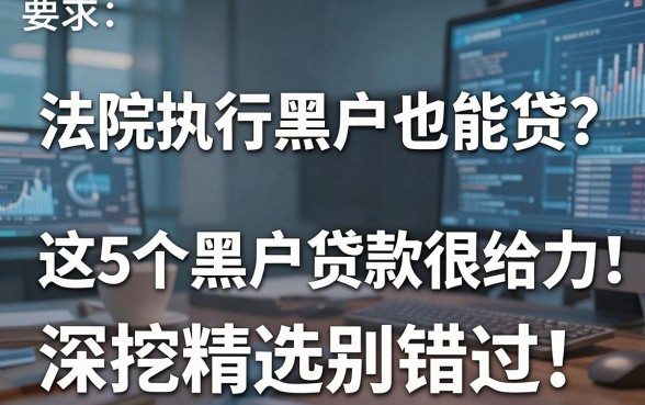 法院执行黑户也能贷？这5个黑户贷款渠道很给力，深挖精选别错过！