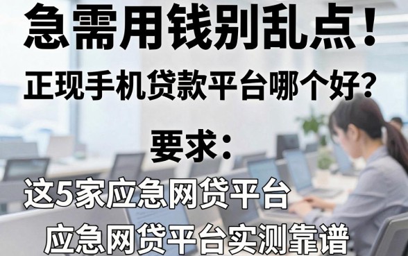急需用钱别乱点!正规手机贷款平台哪个好?这5家应急网贷平台实测靠谱