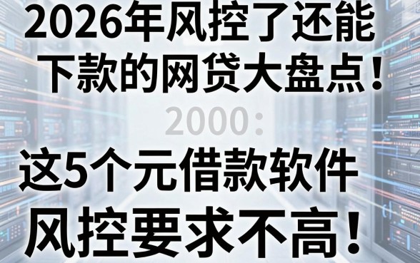 2026年风控了还能下款的网贷大盘点！这5个2000元借款软件风控要求不高