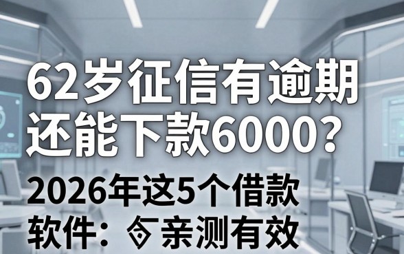 62岁征信有逾期还能下款6000?2026年这5个借款软件亲测有效!