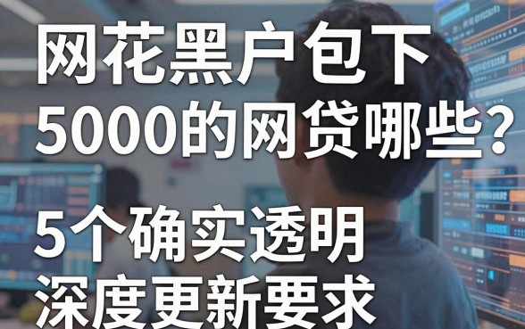 网花黑户包下5000的网贷有哪些？这5个确实透明，深度更新！