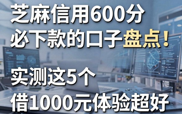 芝麻信用600分必下款的口子盘点!实测这5个借1000元体验超好