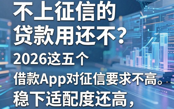 不上征信的贷款用还不?2026这五个借款App对征信要求不高,稳下适配度还高