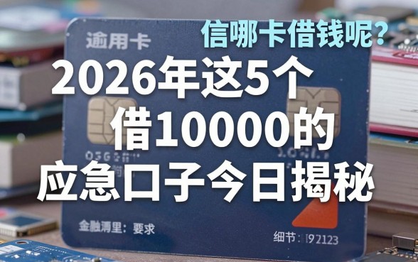 信用卡逾期去哪里借钱呢?2026年这5个借10000的应急口子今日揭秘