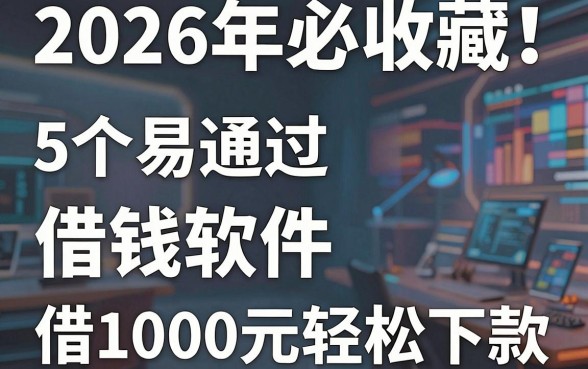2026年必收藏！5个易通过的借钱软件，借1000元轻松下款