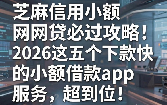 芝麻信用小额网贷必过攻略:2026这五个下款快的小额借款app服务超到位