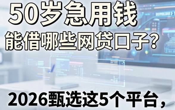 50岁急用钱能借哪些网贷口子?2026甄选这5个平台,本篇细致说明!