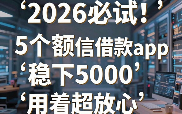 2026必试!这5个小额信用借款app稳下5000,用着超放心