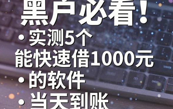 黑户必看!实测5个能快速借1000元的软件,当天到账