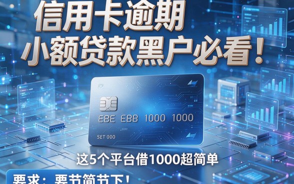 信用卡逾期小额贷款黑户必看!这5个平台借1000超简单