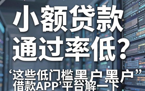 小额贷款通过率低？这些低门槛黑户借款APP平台了解一下