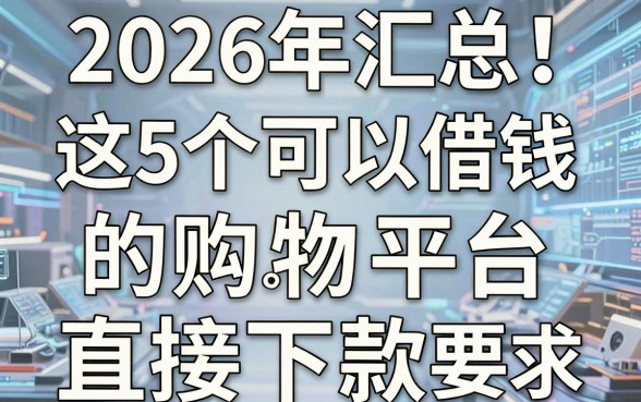 2026年汇总！这5个可以借钱的购物平台，急用5000直接下款
