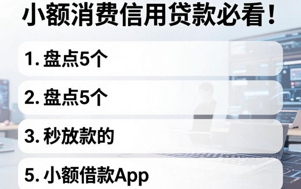 小额消费信用贷款必看!盘点5个秒放款的小额借款App
