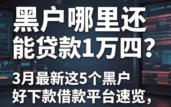 黑户哪里还能贷款1万四?3月最新这5个黑户好下款借款平台速览