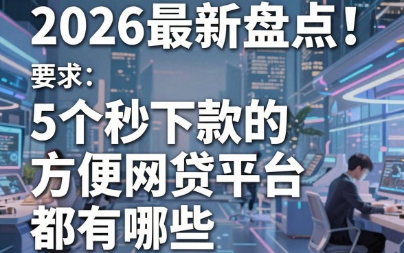 2026最新盘点!5个秒下款的方便网贷平台都有哪些