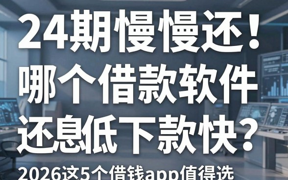 24期慢慢还!哪个借款软件利息低还能下款快?2026这5个借钱App值得选