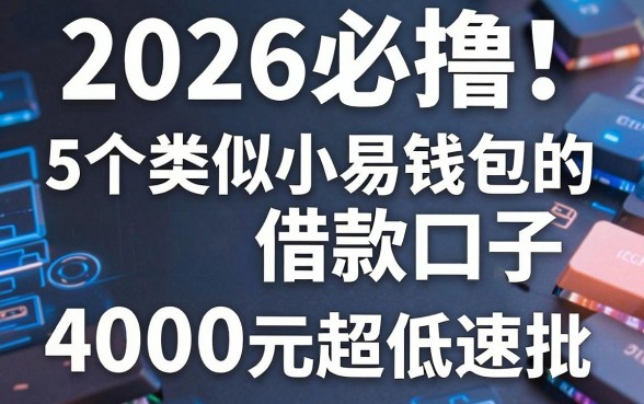 2026必撸!5个类似小易钱包的借款口子,4000元门槛超低速批