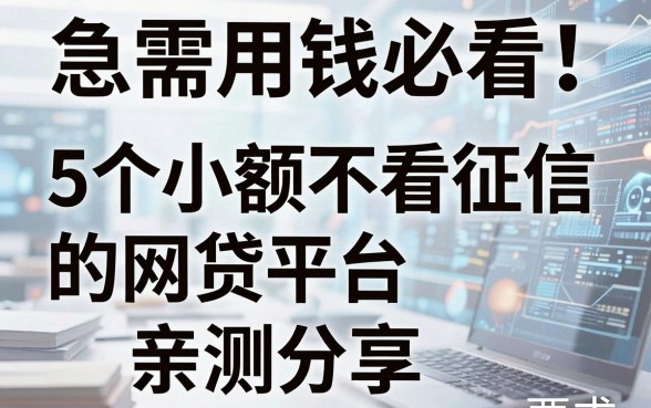 急需用钱必看!5个小额不看征信的网贷平台亲测分享