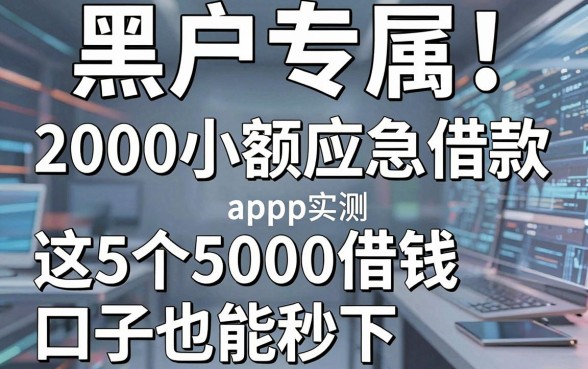黑户专属!2000小额应急借款app实测,这5个5000借钱口子也能秒下