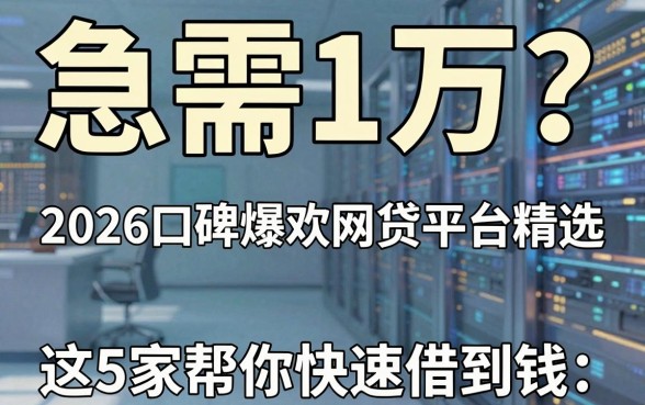 急需1万？2026口碑爆款网贷平台精选，这5家帮你快速借到钱！