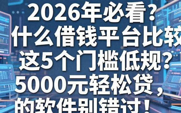 2026年必看:什么借钱平台比较正规?这5个门槛低、5000元轻松贷的软件别错过!