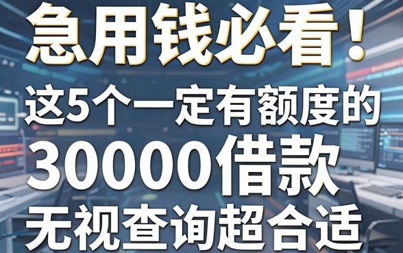 急用钱必看!这5个一定有额度的贷款平台,30000借款无视查询超合适