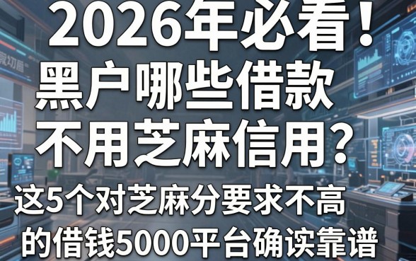 2026年必看!黑户哪些借款不用芝麻信用?这5个对芝麻分要求不高的借钱5000平台确实靠谱