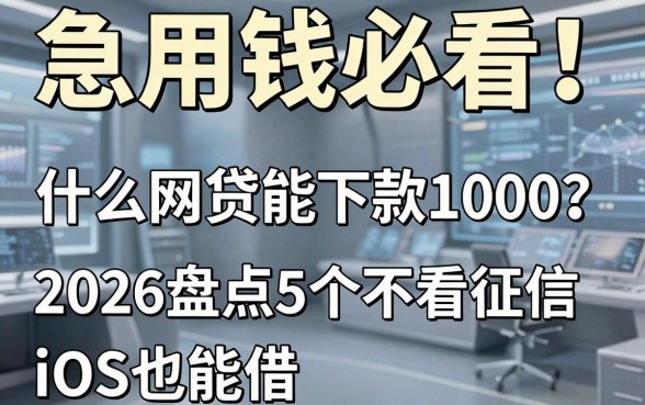 急用钱必看!什么网贷能下款1000?2026盘点5个不看征信的iOS也能借