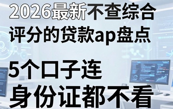 2026最新不查综合评分的贷款ap盘点,这5个口子连身份证都不看!
