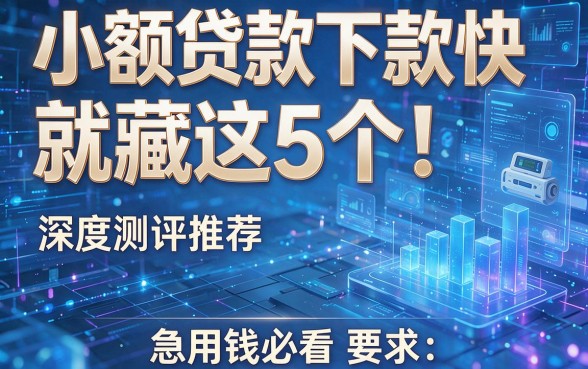 小额贷款下款快就藏这5个!深度测评推荐,急用钱必看
