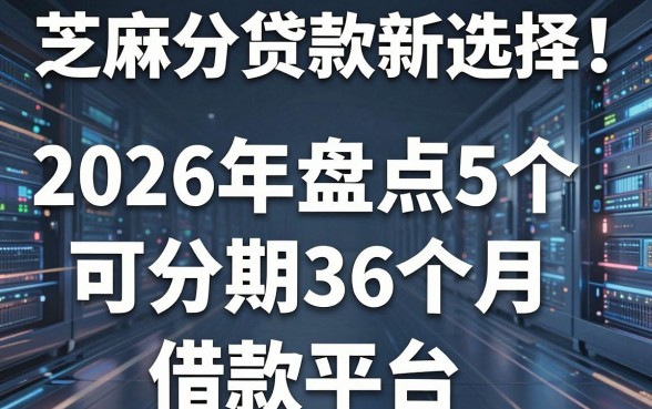 芝麻分贷款新选择!2026年盘点5个可分期36个月的借款平台