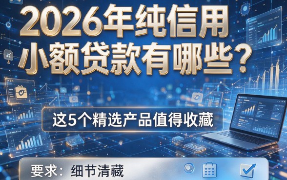 2026年纯信用小额贷款有哪些？这5个精选产品值得收藏！