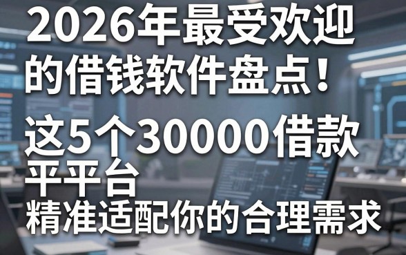 2026年最受欢迎的借钱软件盘点!这5个30000借款平台精准适配你的合理需求