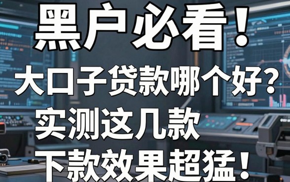 黑户必看！大口子贷款哪个好？实测这几款下款效果超猛！