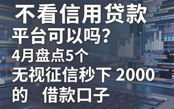 不看信用贷款平台可以吗?4月盘点5个无视征信秒下2000的借款口子
