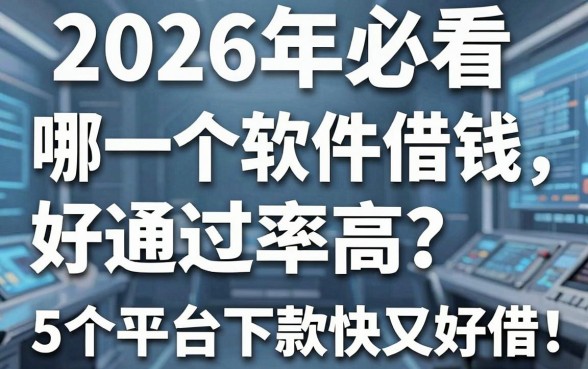 2026年必看：哪一个软件借钱好通过率高？这5个平台下款快又好借！