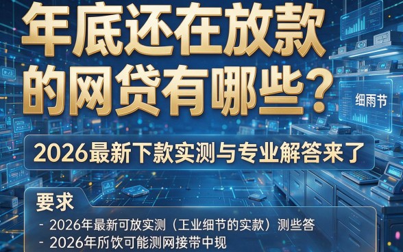 年底还在放款的网贷有哪些？2026最新下款实测与专业解答来了！